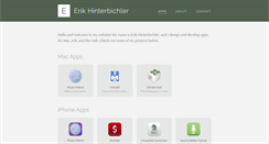 Desktop Screenshot of erikhinterbichler.com